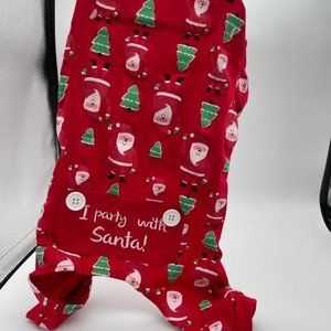 Dog Santa Christmas Tree Holiday Pajamas Medium NEW